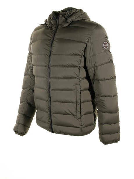 Piumino trapuntato verde militare con cappuccio 2