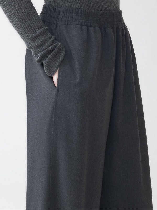 Pantalone donna in flanella onice