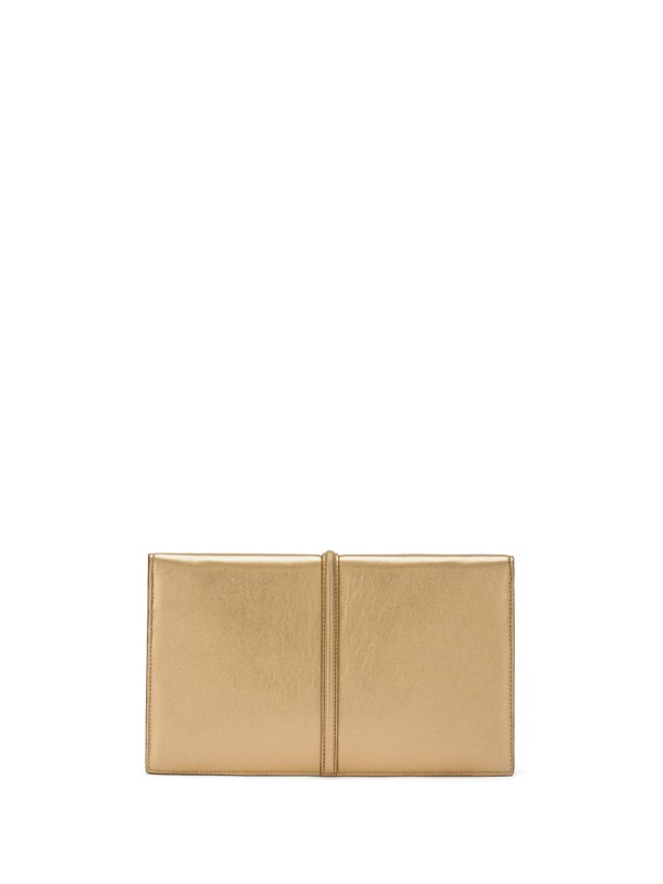 Pochette Tokyo Clutch oro in pelle