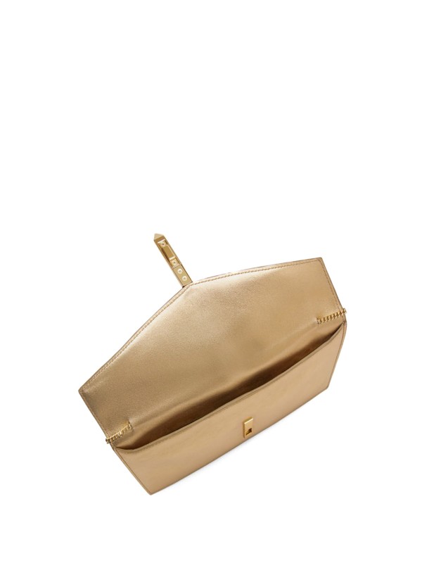 Pochette Tokyo Clutch oro in pelle