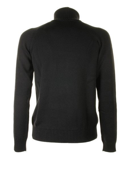 Black turtleneck with ribbed details 2