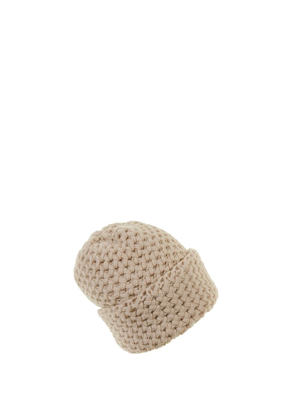 Berretto a nido d'ape beige