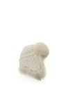 Aviator hat in pure cashmere with braids