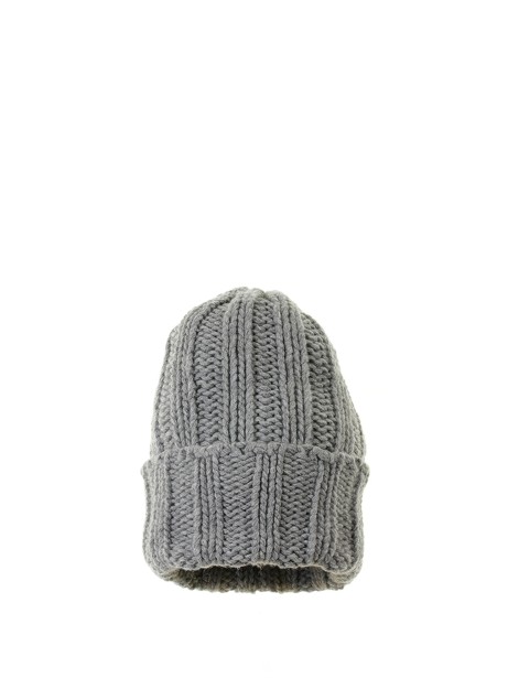 Gray cashmere beanie