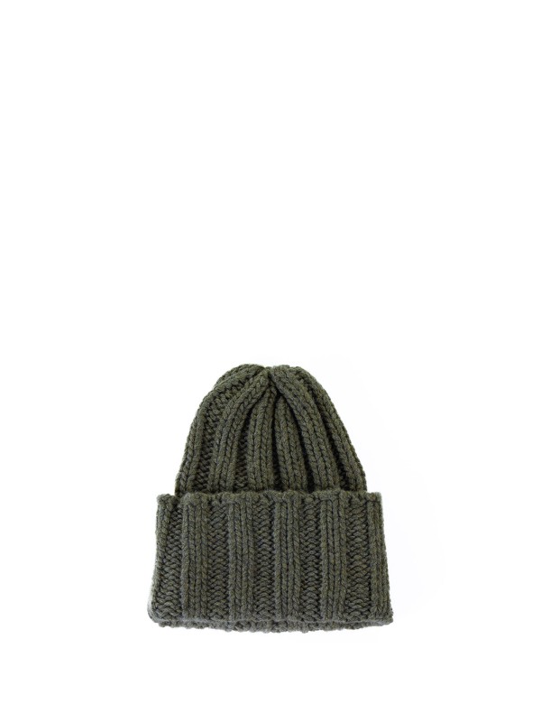 Military green cashmere beanie