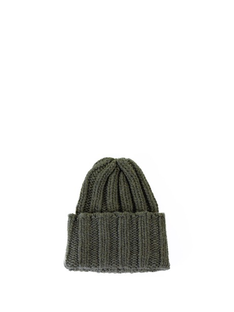 Military green cashmere beanie