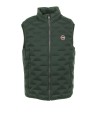Quilted vest with logo patch