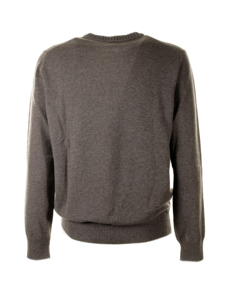 Brown cashmere crew-neck sweater 2