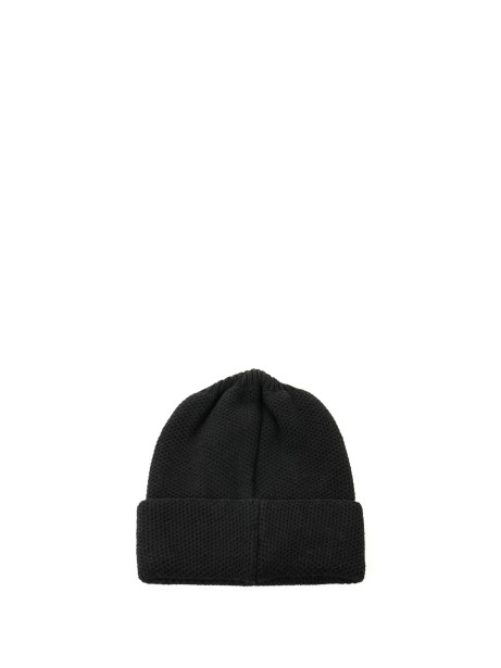 Pure cashmere honeycomb hat with double turn-up 2