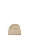Pure cashmere honeycomb hat with double turn-up