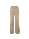 High-waisted flared trousers