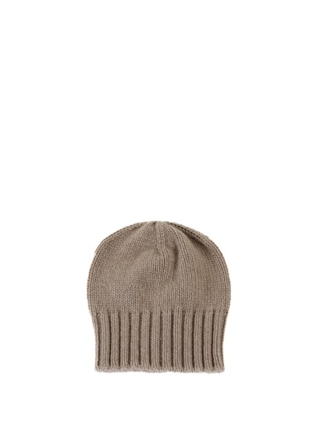 Knitted hat with ribbed ruffle