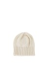 Knitted hat with ribbed ruffle