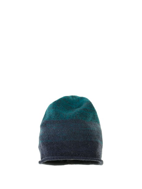 Cappello Beanie a due colori con lurex effetto sfumato