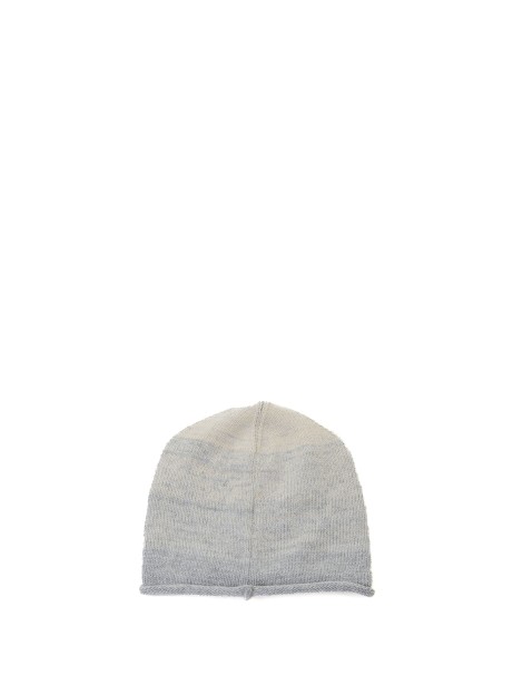 Two-color beanie hat with shaded lurex effect