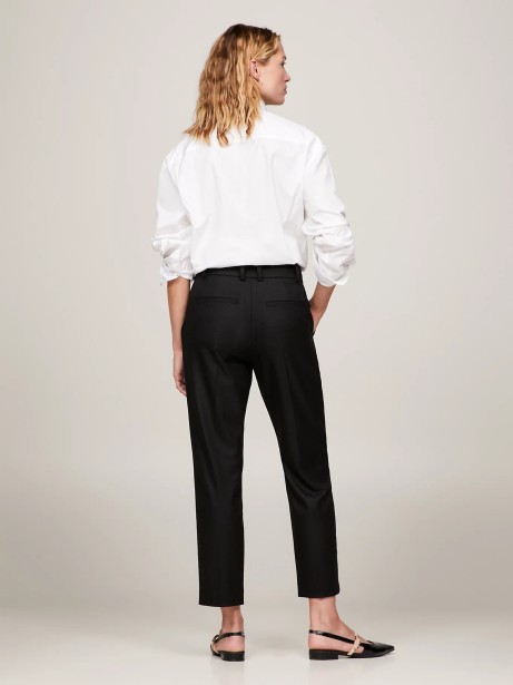 Slim fit straight trousers