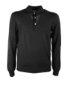 Black Polo shirt with three buttons