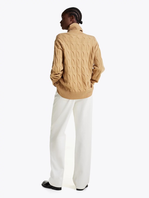 Relaxed Fit Pure Wool Turtleneck