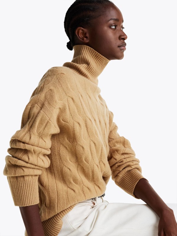 Relaxed Fit Pure Wool Turtleneck