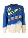 Cable crew neck sweater
