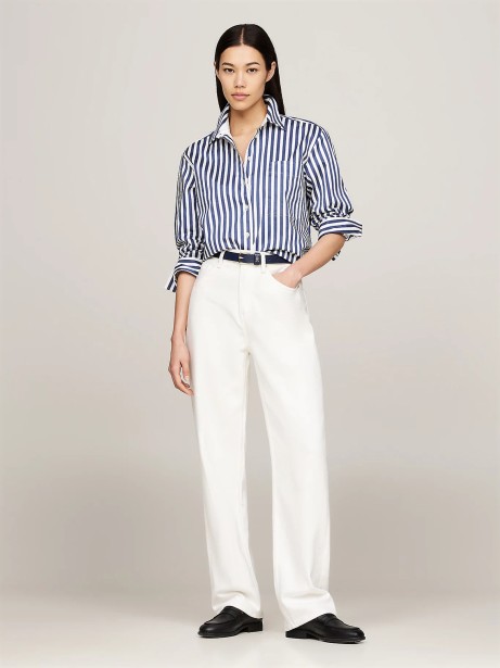 High Waist Straight Relaxed Fit Jeans White