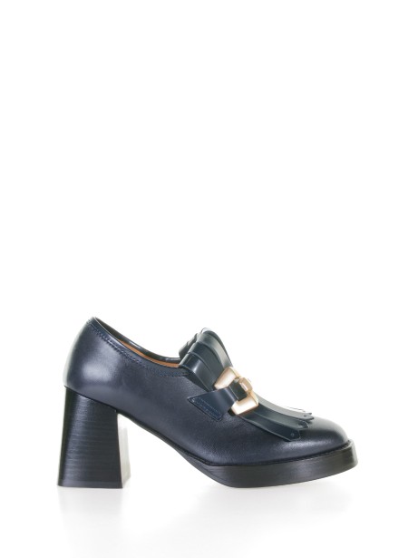 Mocassino Lya in pelle blu