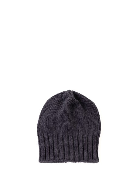 Cashmere hat in blue avio