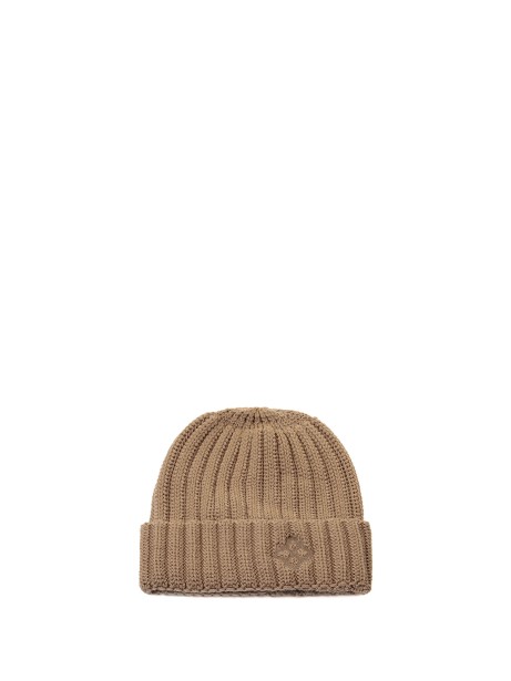 Beige ribbed beanie 2