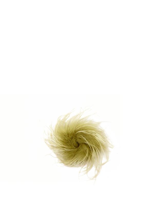 Yellow brooch with feathers Yellow brooch with feathers