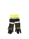 Multicolored gloves in wool and fabric