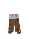 Gloves with flower in wool and fabric