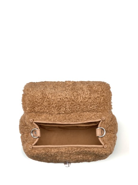 Dolly Baby Brown Teddy Postina Bag with Shoulder Strap