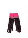 Multicolored pink-toned gloves