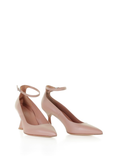 Jenna leather pumps with strap 2