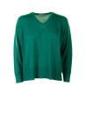 Emerald green sweater with V-neck