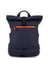 Roll-top bike backpack with chest strap