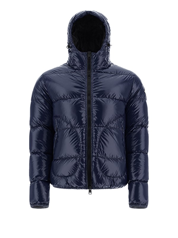 Bomber in gloss con cappuccio