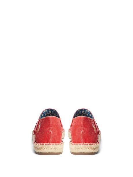 Red espadrilles with logo