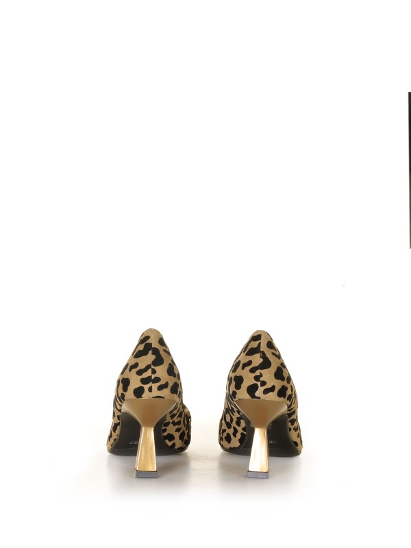 Decollete Nicole Bonnet animalier in suede