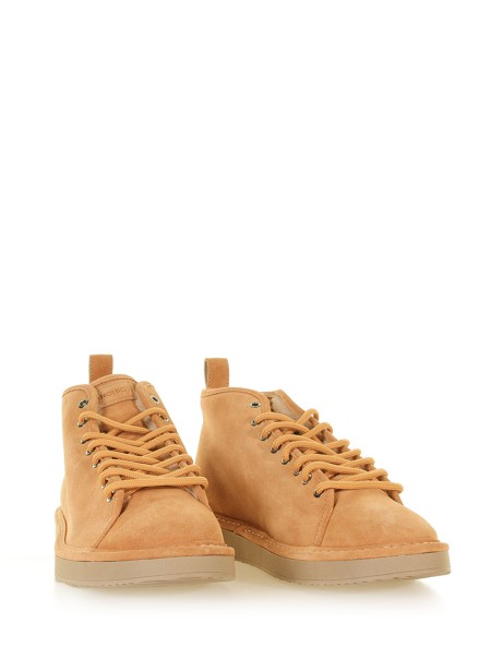 Polacchino P01 in suede giallo e pelliccia 2