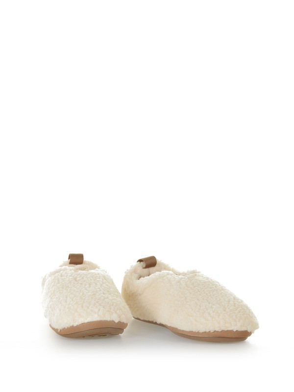 Plushy white slipper