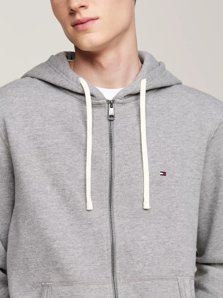 Men's Grey Zip-Up Logo Sweatshirt