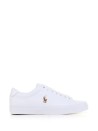 Leather sneaker with logo