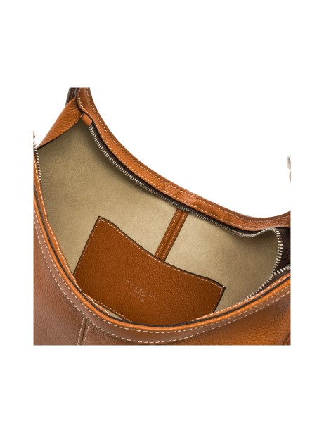 Norma Hammered Leather Shoulder Bag