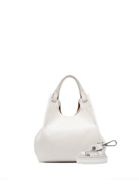 Dua double handle bag in double sand leather