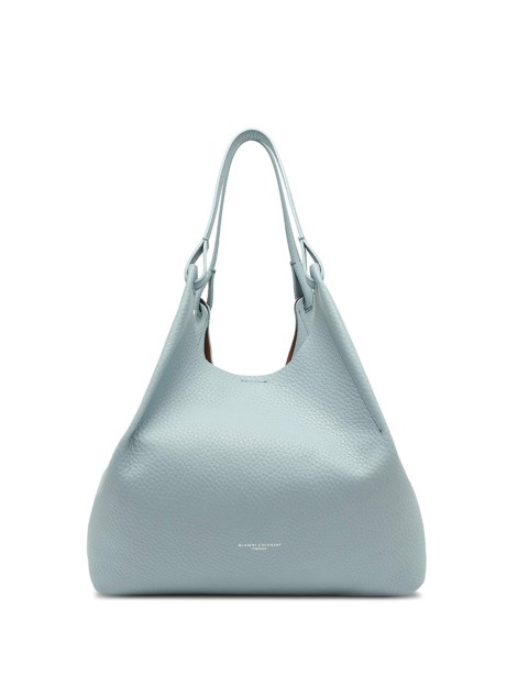 Dua double handle bag in double light blue leather