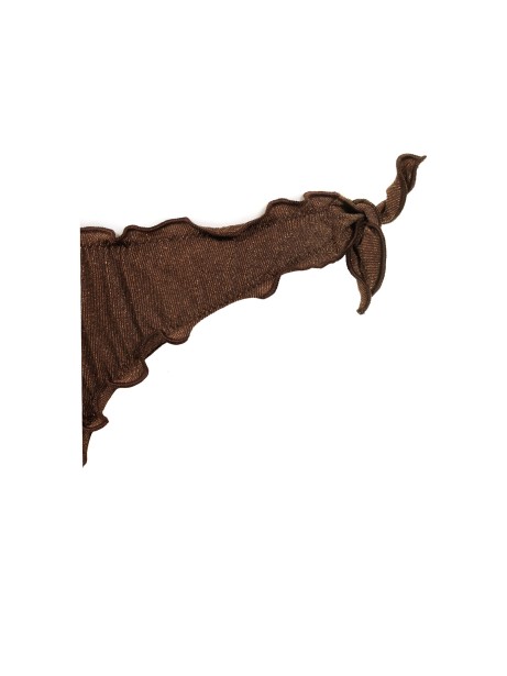 Slip mare in lurex marrone