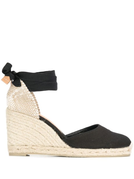 Espadrille Carina in organic cotton with ribbon closure