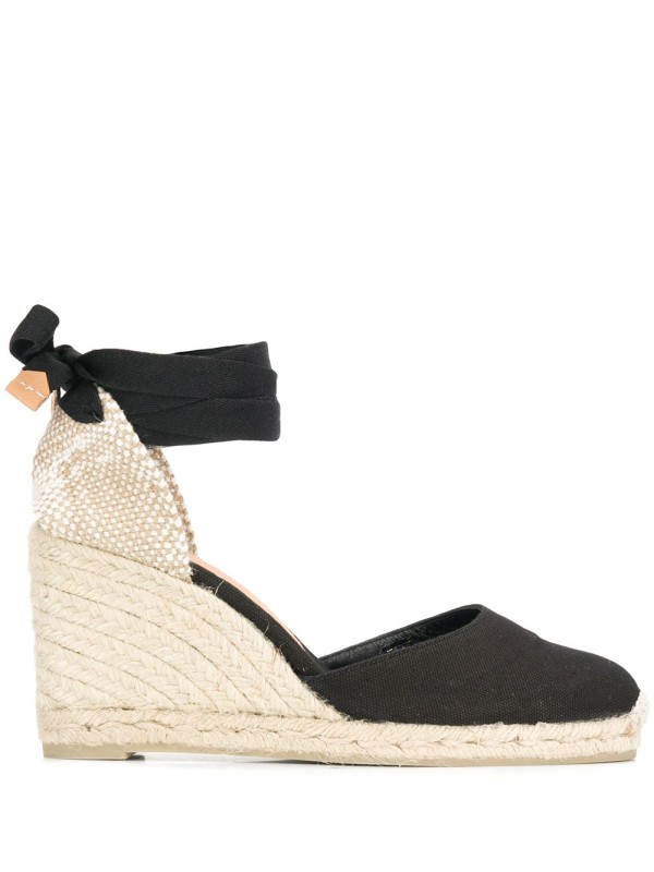 Espadrille Carina in organic cotton with ribbon closure Espadrille Carina in organic cotton with ribbon closure