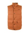 Gilet trapuntato arancio con logo